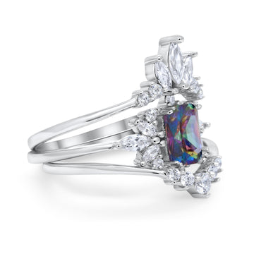 Emerald Cut Bridal Set